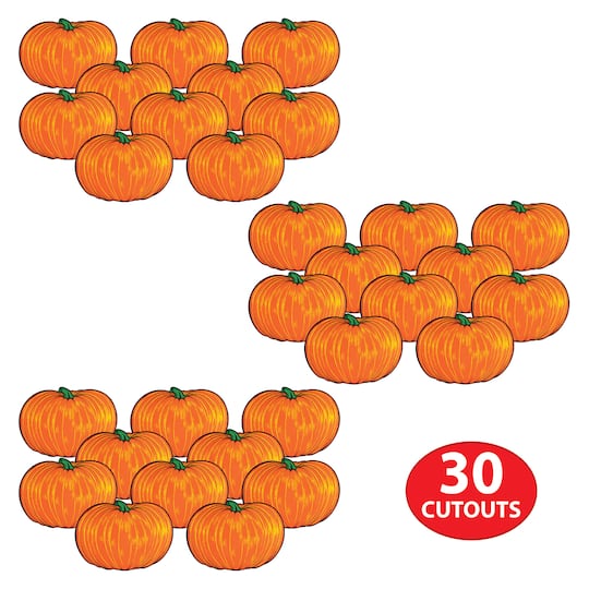 Beistle 90052 3.5 x 5 in. Mini Pumpkin Cutouts - Pack of 12